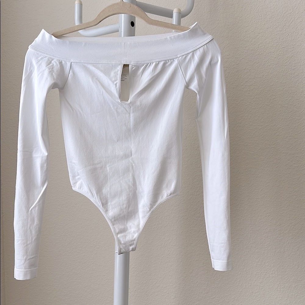 White Off-Shoulder Bodysuit